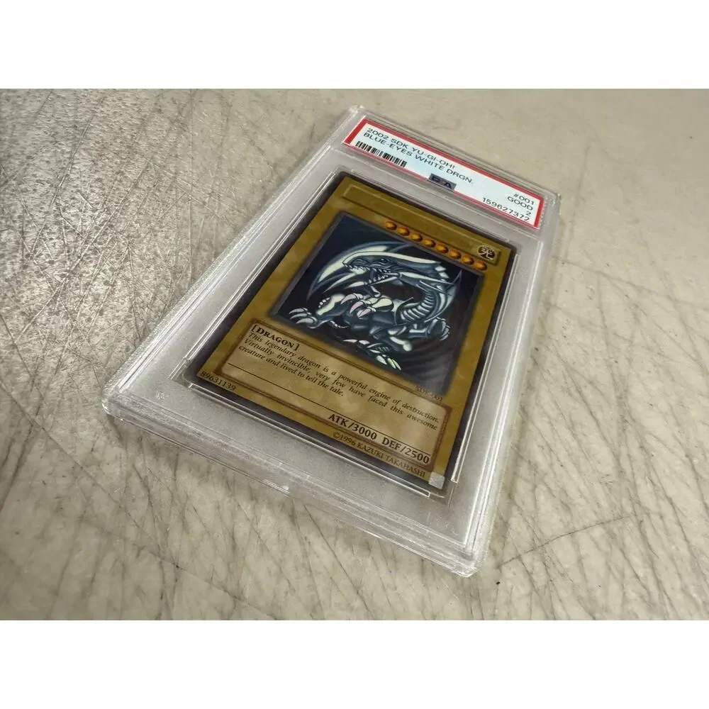 2002 Yu-Gi-Oh SDK-001 Blue-Eyes White Dragon Starter Deck Kaiba PSA 2 Good
